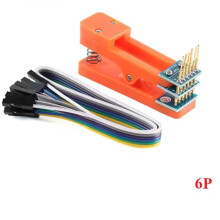 Prüfstand PCB-Clip 2,54 mm Abstand Klemme Brennvorrichtung Sonde Pogo Pin Download-Programm Brennen 5P-Kabel