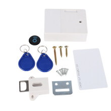 RFID Electronic Cabinet Lock DIY For Wooden Drawer Cabinet, Ready For Use & Programmable(White)