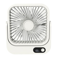 Draagbare Magnetische Ventilator voor Cruiseschepen met 5000 Mah Usb-Oplaadbare Batterij voor Reizen, Keuken, Kantoor, Hut, Wit