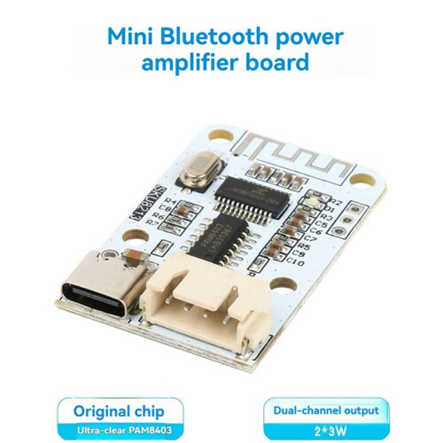 5V  Amplifier Board 3W+3W 2.0 Channel HiFi Stereo PAM8403 Type-C Interface  Digital Amplifier Module B 2