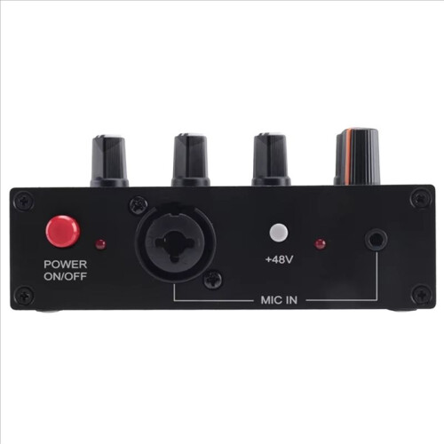 MIC-60 3-Band Equalizer Balanced Mic Preamp Microphone Preamplifier with  Cable and 6.5mm Cable EU Plug 2