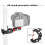 C1FD Rotating Two   Camera Clamp Adapter Cold Shoe Connection Fit Action Camera Smartphones 3
