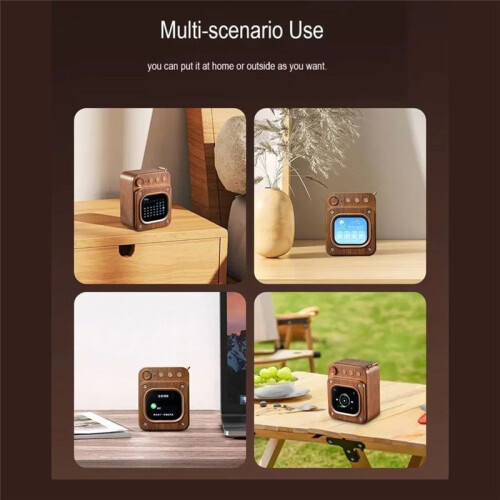 Vintage -Luidspreker Multifunctionele Slimme -Luidsprekers Draagbare Luidspreker voor Buiten Touchscreen Zakaudio 2