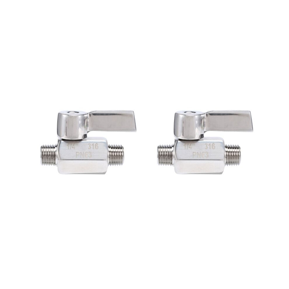 2X 316 Stainless Valve - 1/4 Inch Npt Thread Male Small Valve (1/4Inch Male&Male) 4713951976268