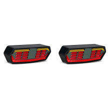 2X Motorfiets Rem Achterlicht met Richtingaanwijzers voor  Grom MSX125 CB650F CB650R CBR650F CTX700N, Gerookte Lens