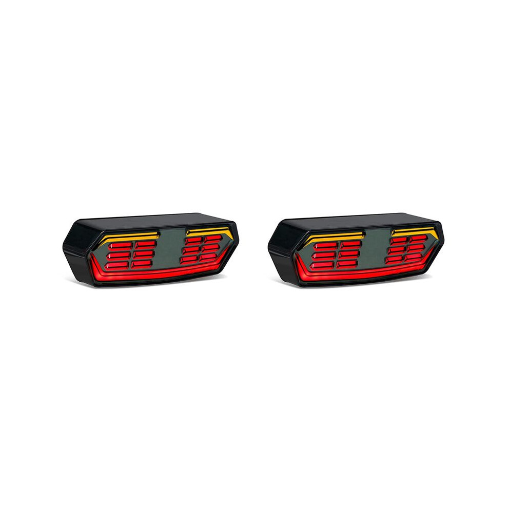 2X Motorcycle Brake Tail With Turn Signal S For Grom Msx125 Cb650f Cb650r Cbr650f Ctx700n, Smoked Lens Light 6031840630526