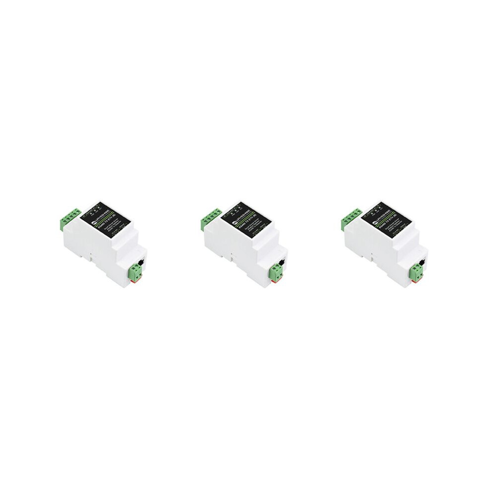 3X Waveshare Rs485 Serial Port Server Rs485 To Rj45 Ethernet Tcp/Ip To Serial Port Module Rail Type Serial Port Server 4713156988745