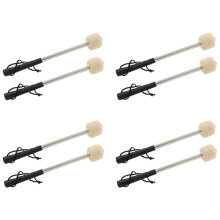 8 stuks 12.5 Inch Bas Stalen Drum Mallets, Wolvilt Drumstokken met Rvs Handvat, Antislip Wol Drum Mallets