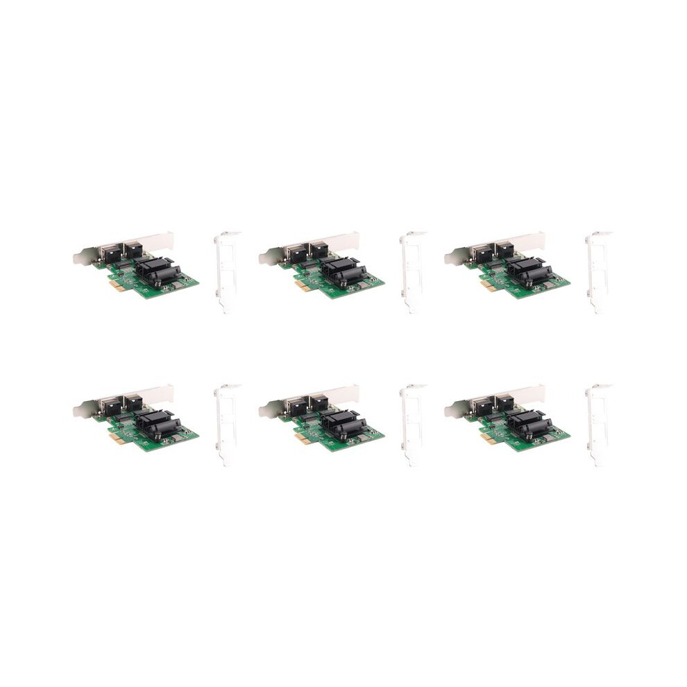 6X 2-Port Gigabit Pcie Network Card 1000M Dual Pci Express Ethernet Adapter With 82571Eb Lan Nic Card For Windows 4711275773426