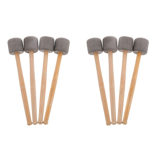 8Pcs Bass Drum Mallets Sticks Mallets Foam  Drum Mallets for Marching Band Percussion