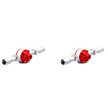 2X Caja Carcasa de Eje de Puente Trasero de Metal para WPL D12 C14 C24 C24-1 C34 B14 B24 B16 B36 Piezas de Actualización de Coche RC, Plateado