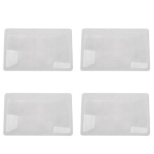4pcs 3 x Magnifier Magnification Magnifying Fresnel Pocket Credit Card Size Transparent Magnifying Glass