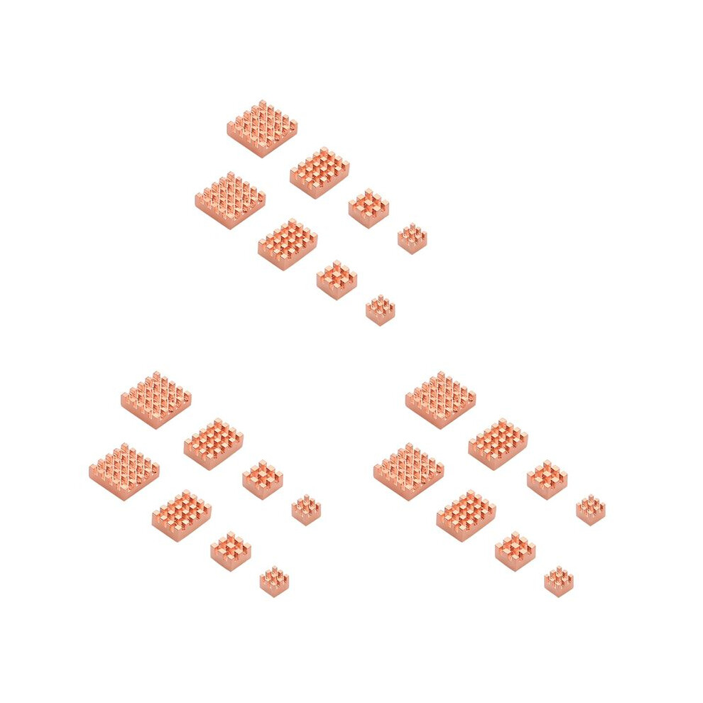 6Set Heat Sink Metal Copper Heatsink Passive Cooling Pad Heat Dissipation Radiator For Raspberry Pi 4 Model B 4711095915068