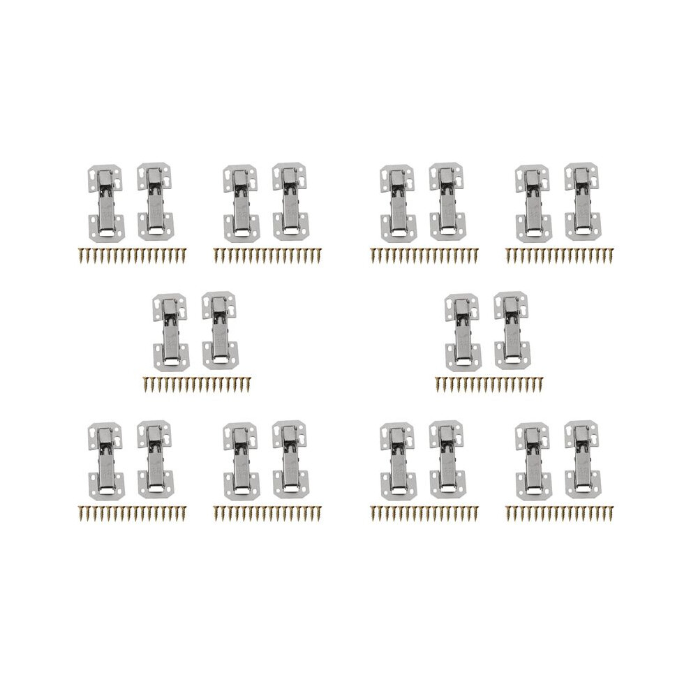 20Pcs Soft Close Kitchen Cupboard Cabinet Wardrobe 90Degree Door Hinges & Screws 4711033492873