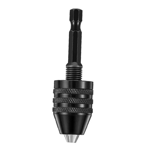 4Pcs Hex Shank Keyless Drill Chuck, Screwdriver Converter Drill Adapter Quick Change Drill Bits Tool(0.6-8mm, 0.3-3.6mm) 1