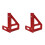 2X Woodworking Square Protractor Aluminum Alloy Miter Triangle Ruler Layout Measuring Tool for Engineer Carpenter -Red 1