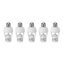 5X AC110-220V 360 Degrees Pir Induction Motion Sensor IR Infrared Human E27 Plug Socket  Base LED Bulb Lamp Holder