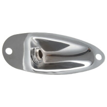 6 Unids Guitar Jack 1/4 Pulgadas Entrada Salida Jack Plate Socket 6.35mm Chrome Silver para Fd Strat Style Guitar Parts