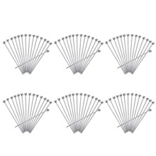 90 Pcs Cocktail Picks, 4 Pouces Réutilisables en Acier Inoxydable Martini Picks Cocktail Cure-Dents pour Olives Apéritifs Sandwich