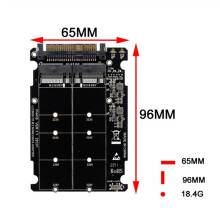 4X Adaptateur M.2 SSD Vers U.2 2In1 M.2 NVMe et -Bus NGFF SSD Vers PCI-E U.2 Adaptateur SFF-8639 Convertisseur PCIe M2, avec Coque