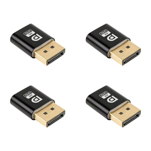 4X 4K  Dummy Plug DP Virtual Display Adapter EDID Headless  Emulator para PC  Video Card