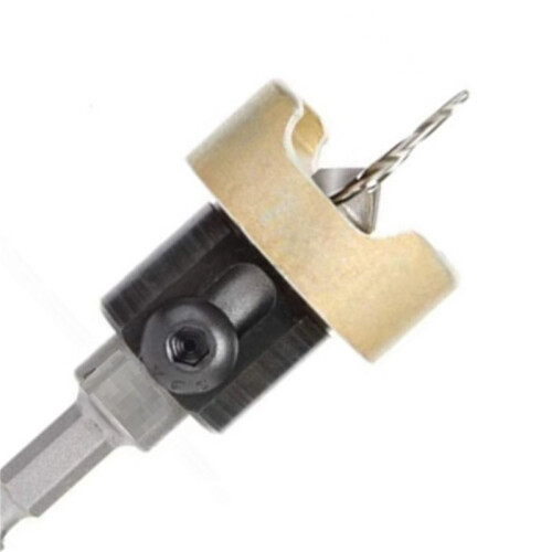 2X Woodworking Countersink Drill Carbide Tipped Adjustable Depth No-Thrust  Bearing for 3/32 X1/4 Countersink Bit 1