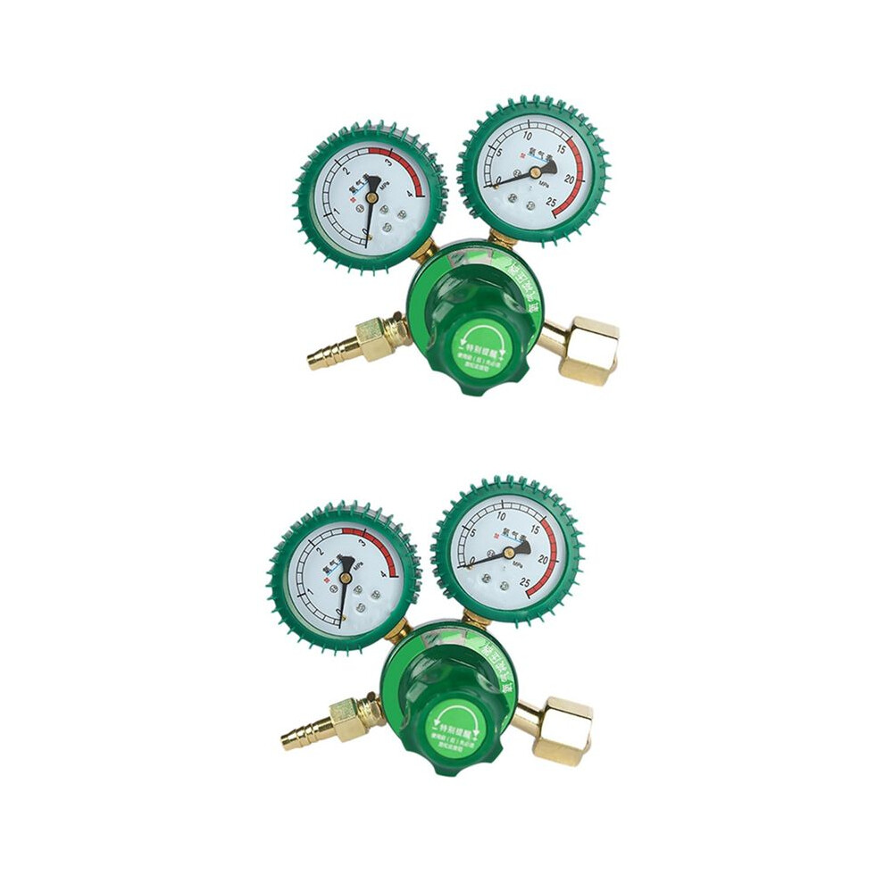 Typecat 2X Oxygen Gas Bottle Regulators O2 Reducing Pressure Inhaler Acetylene Double Gauge Regulator Oxygen Tank Regulator