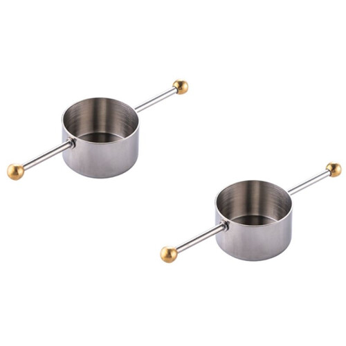 Measuring Cup Tools, Bar Measure Cocktail Jigger with Handle for Whisky Bar Tools Bar Accessories(2 Pcs)