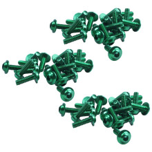60 Pcs Green Aluminum Alloy Motorcycle Hexagonal Bolts Screws M6