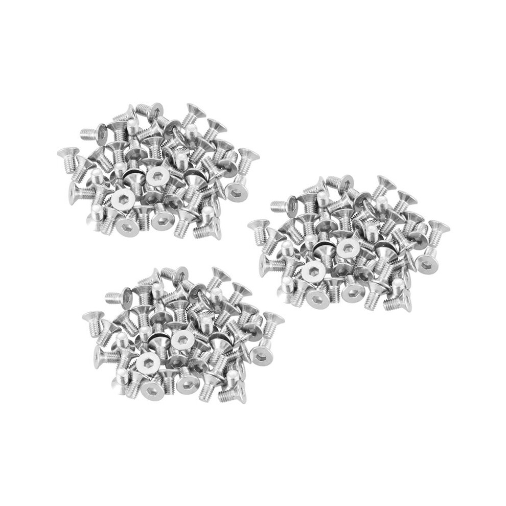 M3 X 6Mm Hex Socket Countersunk Flat Screw Bolts 150Pcs 6033871027689