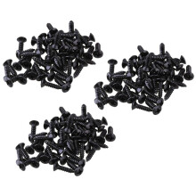 150X Guitar Bass Screws Parts for Scratchplates Pickguard, Black
