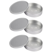 3X Juego de Tapa Trasera de Lente Y Tapa de Cuerpo de Metal para M39 Ltm Lsm Montaje de Tornillo Mcm39S (Plata)