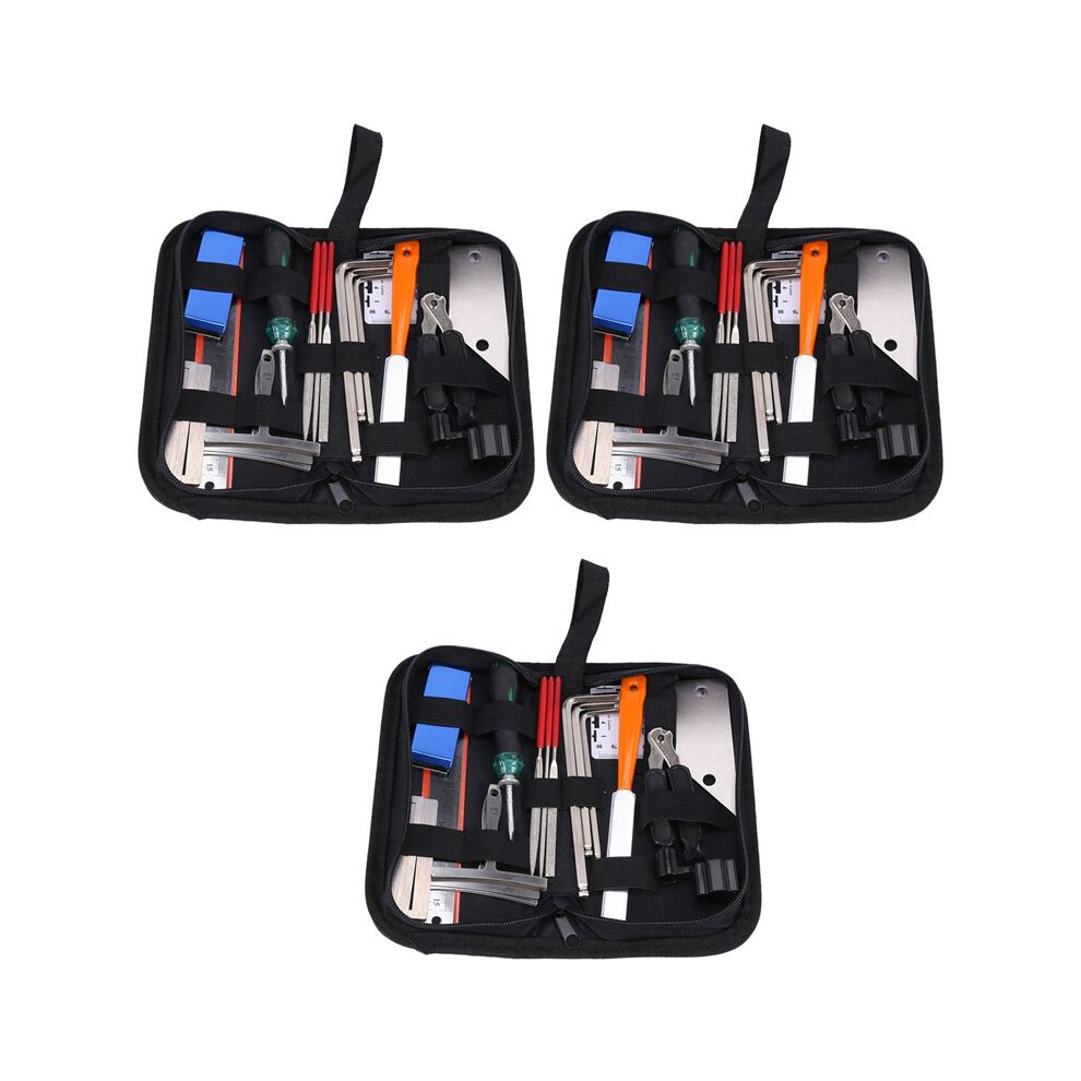 3X Guitar Tool Kit Repairing Maintenance Tools String Organizer String Action Ruler Gauge Measuring Tool Hex Wrench Set 4712731645035