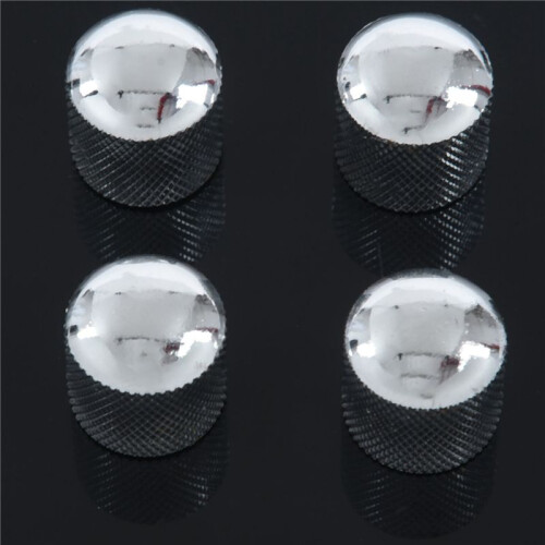 12X Guitar Dome Control Knobs for  Tele Replacement, Silver 1