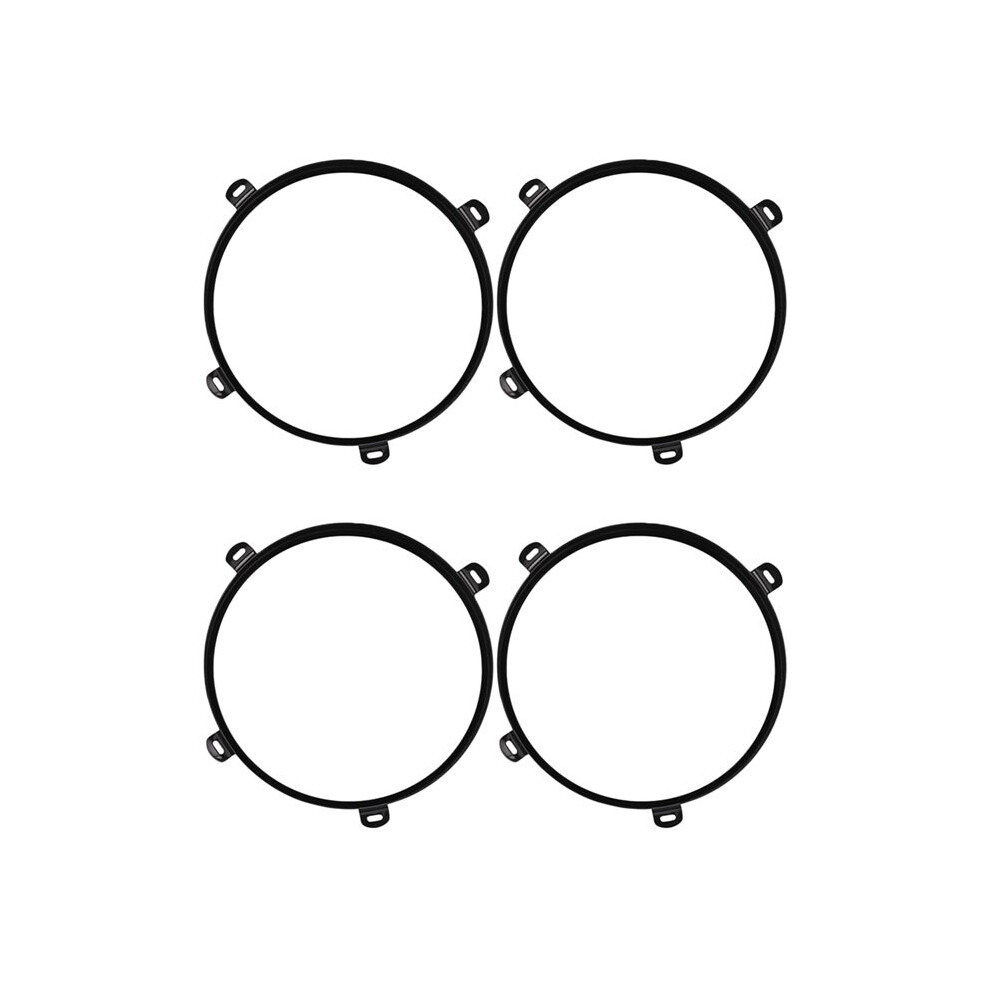 4Pcs For Jk Tj 07-17 7-Inch Led Headlight Round Ring Mounting Bracket Black 6133033128855