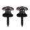 18 Pieces Mushrooms  Guitar Strap Buttons Strap Locks Chrome (Black) 2