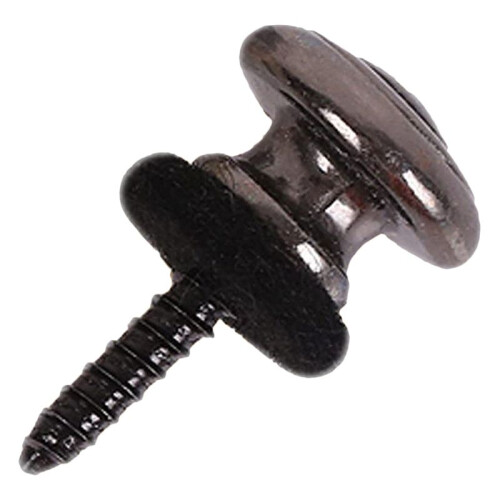 18 Pieces Mushrooms  Guitar Strap Buttons Strap Locks Chrome (Black) 2