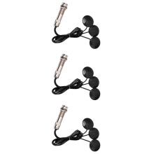 3X Pickup Gitarowy Piezo Contact Microphone Pickup 3 Przetwornik Pickup System do Akustycznego Jacka 6.35Mm (Czarny)