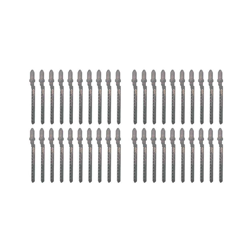40-Piece T119bo 12 Tpi Assorted T-Shank Scrolling Jig Saw Blades Set For Precision Cutting Wood 6034060218505