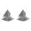 2X Prism Optical Glass Pyramid 40mm High Rectangular Polyhedron Suitable for Teaching Experiments 1