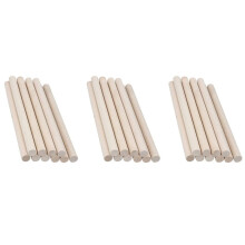 150Pcs Wooden Dowel Rods Unfinished Wood Dowels, Solid Hardwood Sticks for Crafting, Macrame, DIY & More, Sanded Smooth