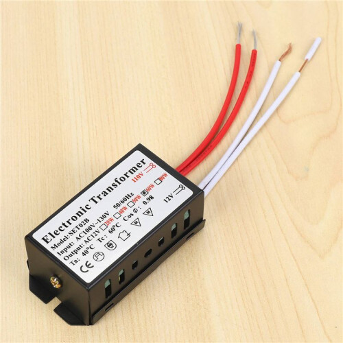 4X 110V Trasformatore Elettronico per Lampada Alogena 12V 60W Trasformatore Elettronico Nero 2