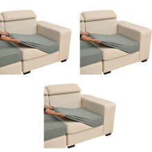 Jacquard Sofa Slipcover Elastic Universal Fit Sturdy-Light Grey