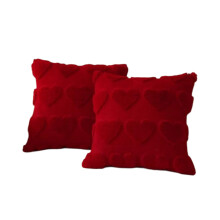 Set van 2 Valentijnsdag kussenslopen 18x18inch Set van 2-Rood