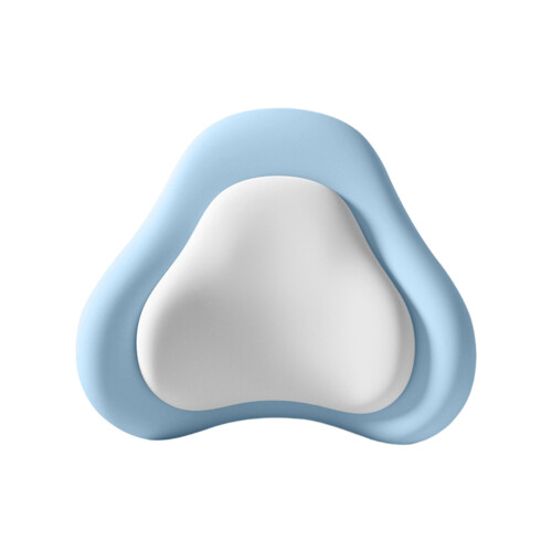 Ergonomisch rugsteunkussen voor bureaustoelkussen-Blauw en grijs