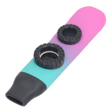 Doppeltes Loch Kazoo Instrument mit verstellbarer Tonhöhe & Ersatzmundstück