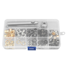 Durable 8mm Grommet Eyelet Kit with 160 Metal Eyelets for DIY Leather & Decor