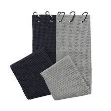 Toalha de golfe em microfibra, excelente capacidade de limpeza sem fiapos ou manchas, inclui mosquetão de alumínio resistente para pendurar na