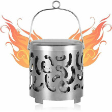 Portable Warming Stove For Outdoor Backpackers, High Temperature Resistant Camping Heating Cover Compact Portable Design, Multifunctional Stainless St