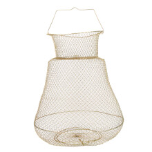 Fishing Basket For Crabs Eels, Galvanized Steel Wire Fishing Trap With Spring Doors Foldable And Portable, Robust And Durable Design Easy Fishing Tool